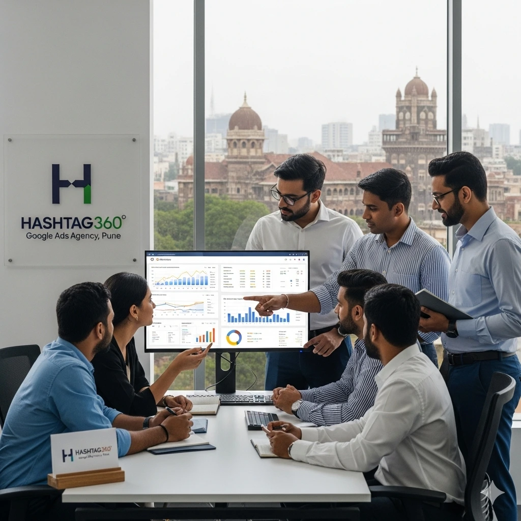 Get Your Custom Google Ads Growth Plan in Pune Google Ads Agency in Pune – Hashtag360 providing PPC services, SEO, and digital marketing solutions for Pune businesses.