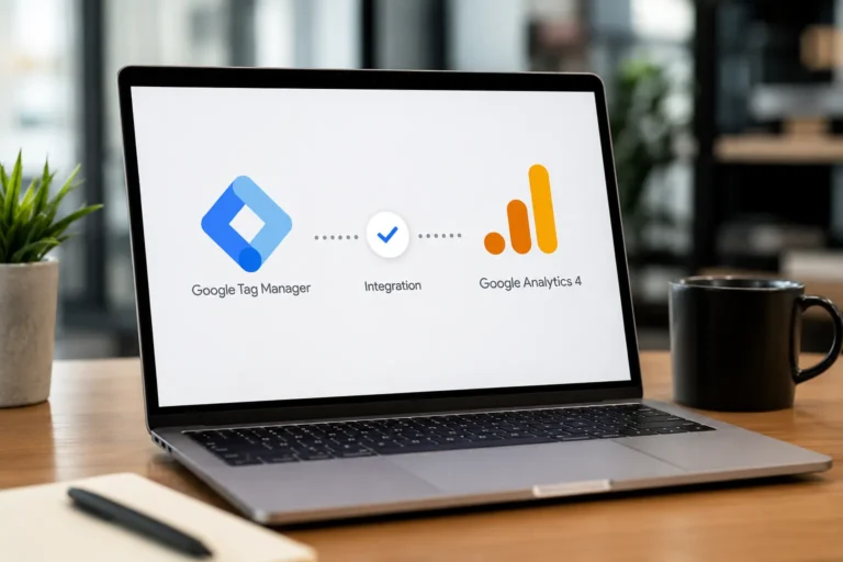Google Tag Manager integrated with Google Analytics 4 (GA4) for website event and conversion tracking.